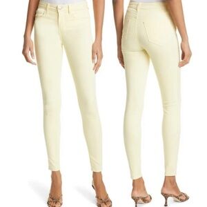 NEW L’AGENCE Mazzy Skinny Mid Rise Jeans Butter Yellow Size 25